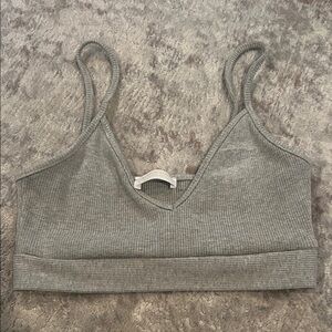 Altar'd State Heather Gray Ribbed Bralette